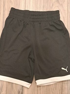 Puma Shorts Toddler Black White Stripe